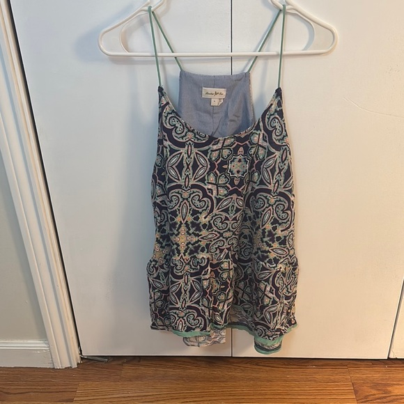 Meadow Rue Tops - Meadow Rue Black and White Graphic Camisole Top